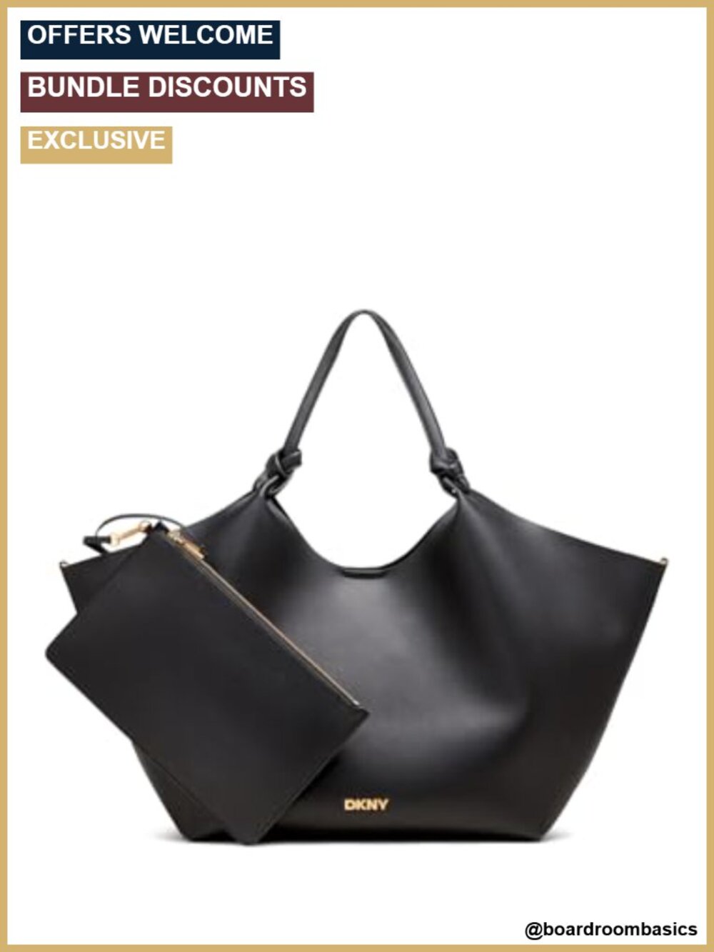 DKNY Paula Large Pebble Texture PU Shopper Tote Bag